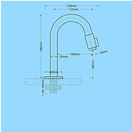 Robinet d'eau froide compact pour lave-mains | Résolution des petits espaces de bain - 3