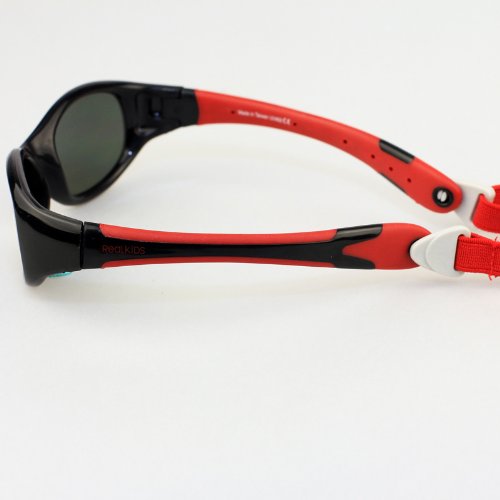 Óculos de Sol Explorer Preto e Vermelho 4 anos, Real Shades, Preto/Vermelho, 4 A 7 Anos