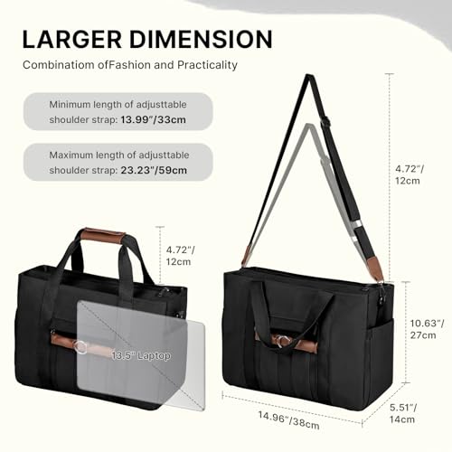 Canvas Tote Bag for Women with Zipper Pockets and Compartments Top Handle Crossbody Shoulder Handbags Satchel Bags for Women2