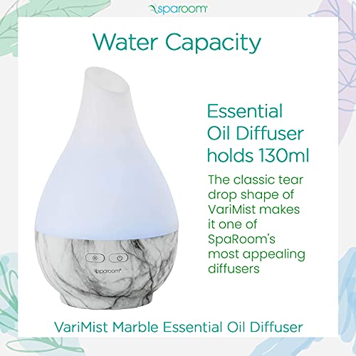 Sparoom Varimist Marble Essential Oil Diffuser For Medium Sized Rooms – Automatic Safety Shut Off – 130Ml Water Capacity #TOP1