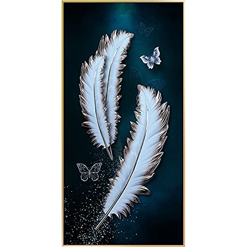 Point de croix kit complet peinture diamant 5d Plume d'or
