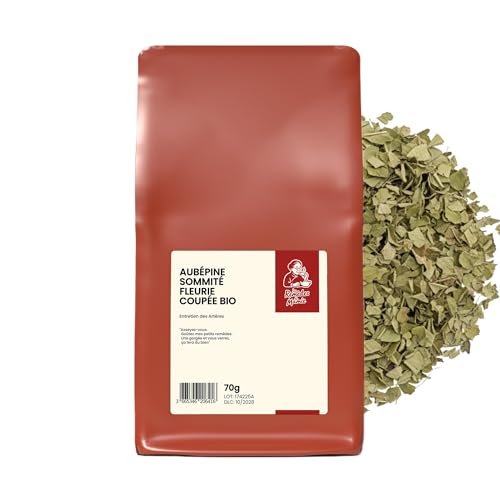Aubépine Sommité Fleurie Coupée Bio, Entretien des Artères, 100% Naturel, 70g - Les Remèdes de Mamie
