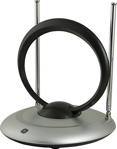 GE 20430 TV VHF/UHF/FM Stereo Reception Antenna,Black/Gray
