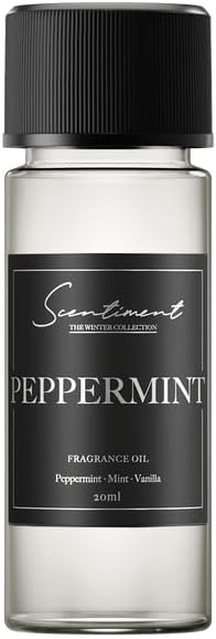 Peppermint Winter Collection Diffuser Oils | Aromatherapy Home Fragrance | Luxurious Scent with Notes of Peppermint, Mint, Vanilla, 50ml