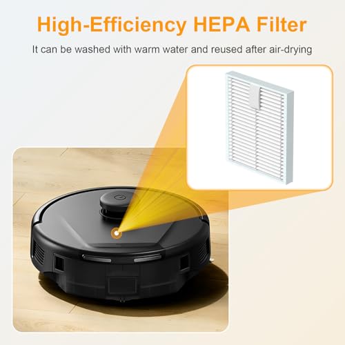 Image of L60 Accessories Kit Compatible with Eufy L60 / L50 Vacuum Robot, 2 Roller Brushs, 4 HEPA Filters, 4 Side Brushs, 1 Clean Tool, 1 Screwdriver for Eufy L60 / L50 Replacement Parts
