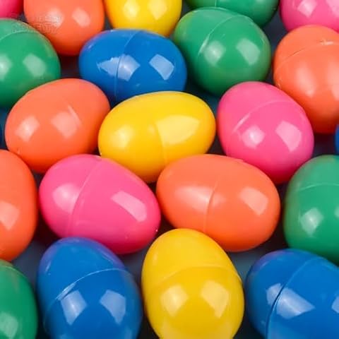 HENRY DOTS Pack of 15 Fillable Easter Eggs - Bulk Colorful Bright Plastic Easter Eggs - Perfect for Easter Egg Hunt, Surprise Egg, Easter Hunt - 2.25" Assorted Colors Cover