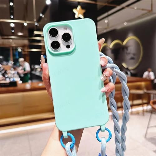 Étui de téléphone de luxe en silicone TPU vert menthe chic pour iPhone 14 Pro Max