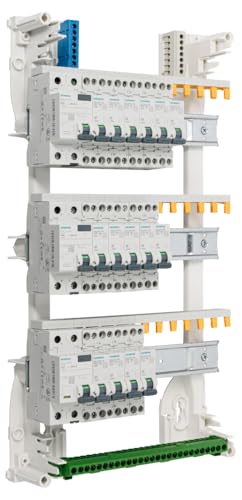 Tableau pré-équipé Siemens 3 rangées avec 3 interrupteurs différentiels et 15 disjoncteurs