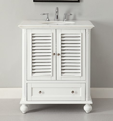 Tennant 30” Cottage Look White Keysville Bathroom Sink Vanity Model # Gd-1087W #TOP5