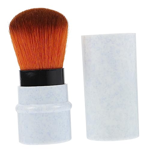 Gogogmee Sturdy and Fine Bristle Blush Brush Marble Finish Telescopic Brush for Office Travel and Parties