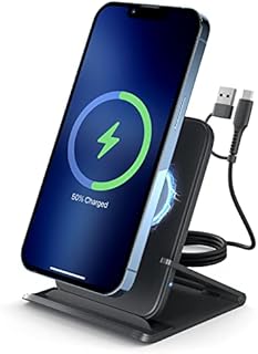 10W Wireless Charger Stand, JSAUX Wireless Phone Charger Compatible with iPhone 14/14 Pro/14 Plus/14 Pro Max/iPhone 13/13 Pro Max/12/11, Samsung Galaxy S22/S22 Ultra/S21/S20/S10