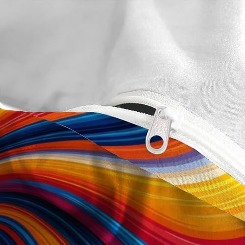 Housse de couette microfibre 3 pièces parure de lit 200x200 multicolore