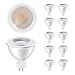 Produktbild Eofiti 10er MR16 LED Warmweiss Led MR16 GU5.3 12V 7W Ersatz für 60W 50W Halogen Lampe AC DC12V Kein Stroboskopeffekt GX5.3 2700K Hohe CRI 83 Ra 600lm Hell Birne Leuchtmittel 38° Abstrahwinkel Spot