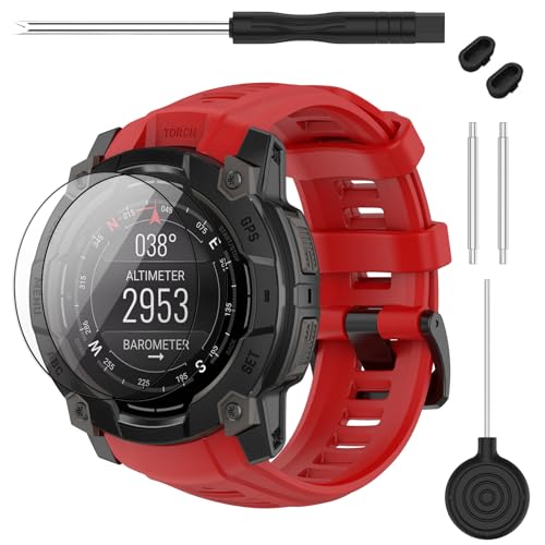 Bracelet Garmin Instinct 3 silicone de remplacement pour éviter les rayures d'écran
