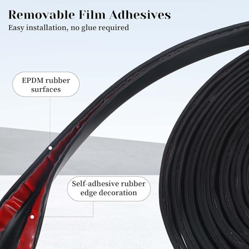 3 Meter Rubber Edge Trim, Black U Channel Edge Trim Self-Adhesive Channel Door Seal Strip for Sheet Metal Door Frame Windows, Fits 0.5-2mm Edges