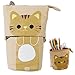 Produktbild Casue Grosse Kapazität Federtasche Leinwand Reißverschluss Stifthalter Bürobedarf Schule Federmäppchen Schüler Karikatur Niedlich Katze Teleskopisch Mäppchen Griffelmappe Bleistifte Tasche