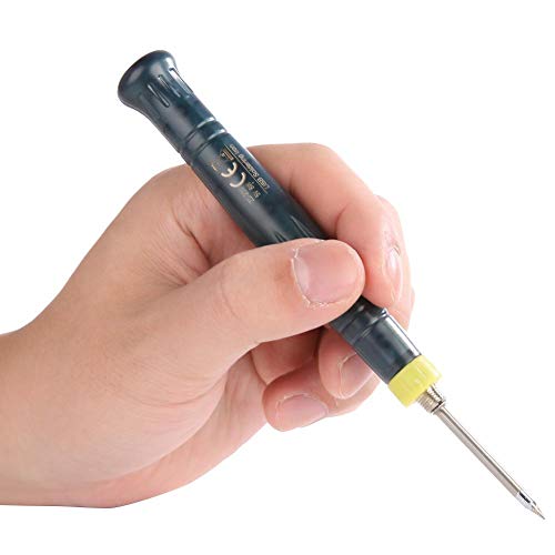 USB Powered Soldering Iron, Portable USB Soldering Pen USB Electric Soldering Iron 5V 8W DIY SMD PCB Soldering Repair Tool USB Iron Pen