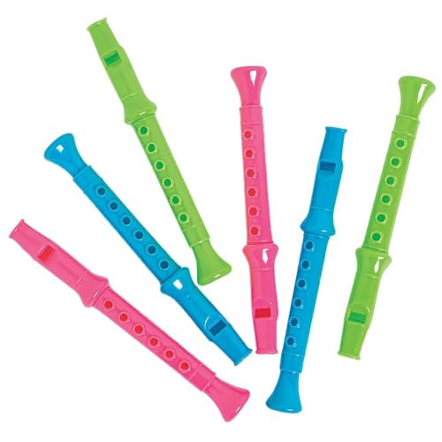 Assorted Colors Plastic Flutes - 5.5