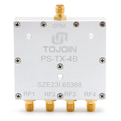 TOJOIN Divisor/divisor de potencia pasiva de 4 vías para conectores SMA, divisor de cable coaxial de 2 a 6 GHz para mediciones de RF/microondas, accesorios divisor coaxial, sistema de antena