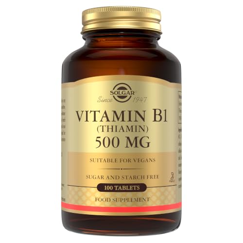 Solgar Vitamin B1 (Thiamin) 500 mg Tablets - Pack of 100 - Supports Energy Metabolism and Nervous System - Vegan