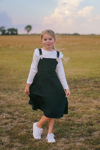 Image of HIHA Little Girls Adjustable Corduroy Pinafore Overall Dress Set Size 6-12