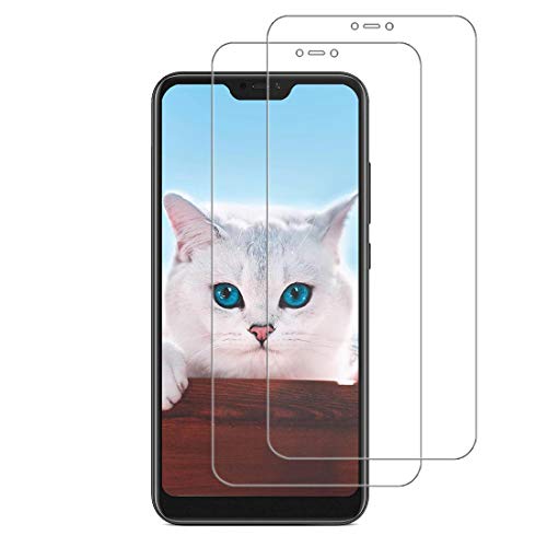 XSWO Protector de Pantalla Mi A2 Lite [2 Unidades], [Cobertura Completa] Vidrio Cristal Templado para Mi A2 Lite, [Dureza 9H] [Anti-Arañazos] [Sin Burbujas]-Transparente