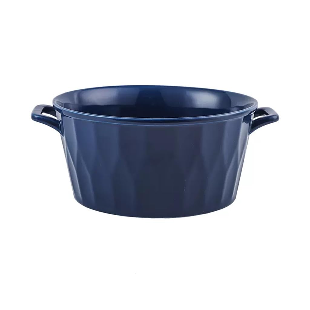 XYIANG Soup Bowl Nordic Binaural Soup Bowl Home Extra Large Soup Large Size Instant Noodle Bowl Tableware Ceramic Soup Basin Deep Bowls (B Small)