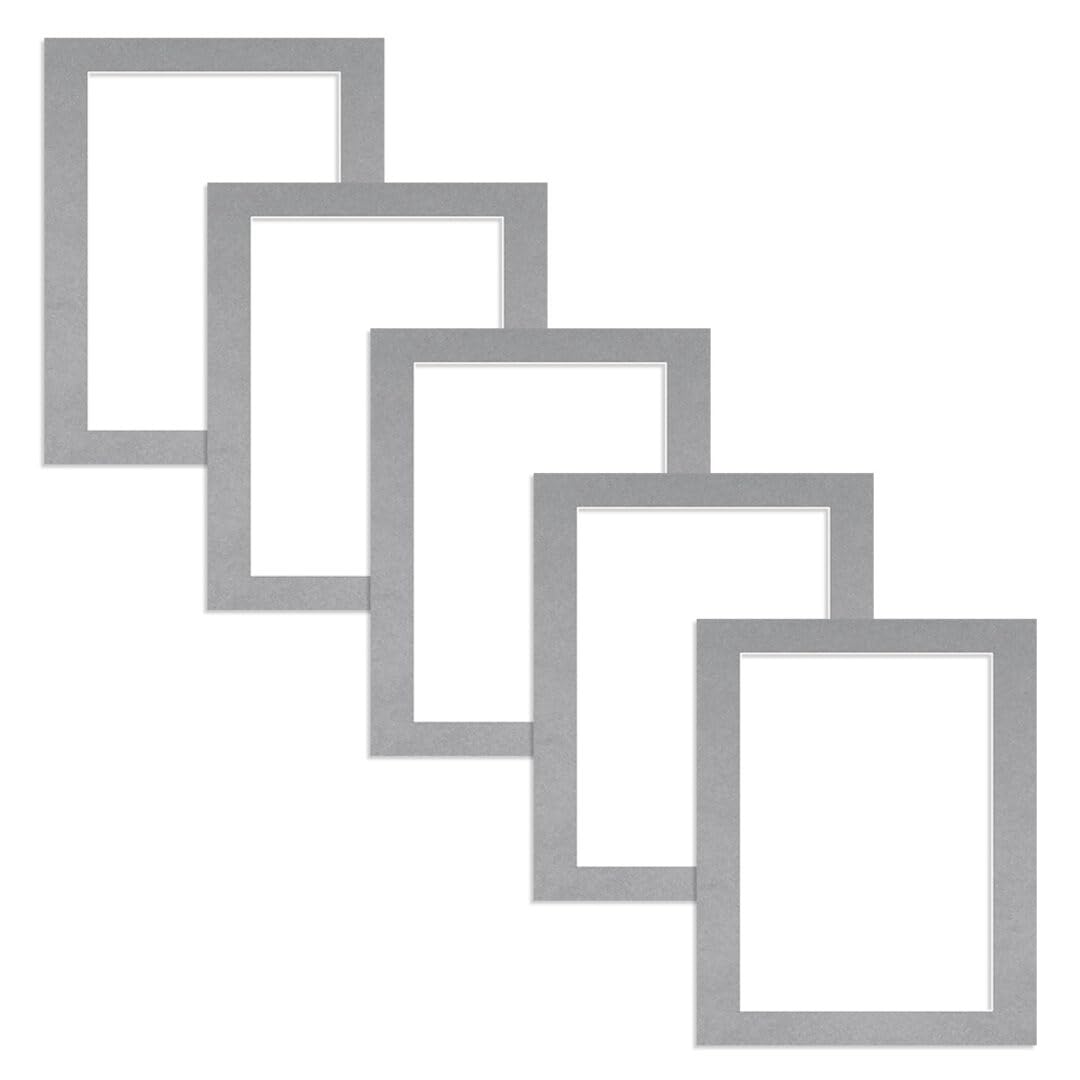 Alison Kingsgate 20X16 Silver Picture Mount for Frames-A3 Aperture-Pack 5 — image 1