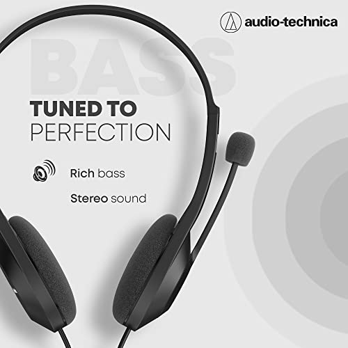 Audio-Technica Wired Headset for Video & Conference Calls Over Ear Headphone with Mic, Volume & Mute Control, USB A to C Adapter for Laptop,... - Image 6