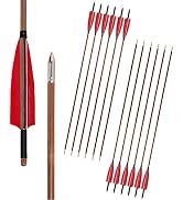 Lamehfyo Handmade 34 inch Bamboo Arrows Traditional Practice Target Arrow Archery Bamboo Arrow Sh...