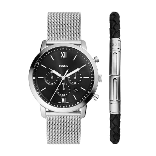 Fossil Stainless Steel Analog Black Dial Mens Watch-Fs6020Set, Band Color-Silver (B0CJ6ZBLZF) Amazon Price History, Amazon Price Tracker