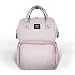 Alexia Land Diaper Bag Backpack Large Capacity for Baby Care Wide Open Design and Waterproof Fabric (Pink Grey)