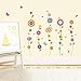 wondever Pegatinas de Pared Flores Infantiles Adhesivos Pared Decorativos Jardín de Floral Mariposa Vinilos Pared para Habitación Niña Dormitorio Salón