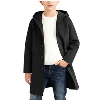 Generisch Abrigo de primavera y otoño, abrigo con capucha abotonado para niñas y niños, gabardina clásica estilo gabardina, ropa exterior para niños, Negro , 7-8 años | Ya disponible en tu tienda friki favorita! En mundofriki.es! Generisch Abrigo de primavera y otoño, abrigo con capucha abotonado para niñas y niños, gabardina clásica estilo gabardina, ropa exterior para niños, Negro , 7-8 años | Ya disponible en tu tienda friki favorita! En mundofriki.es!