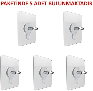SÜper GÜÇlÜ ÇerÇeve Askisi Pİn Delgİsİz Vİdali Kanca YapiŞkanli Raf Tutucu Aski 5 Lİ
