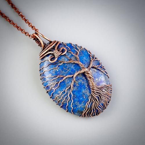 Handmade-tree-of-life-lapis-lazuli-pendant-necklace-Unique-copper-jewelry-for-women-and-men-anniversary-Birthday-gift-ideas-for-him-and-her-Unusual-gifts-for-husband-wife-dad-brother-grandpa-father