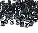 Lot de 40 perles à facettes en cristal de Bohême Preciosa 4 mm Forme double cône Différentes couleurs au choix (noir métallisé)