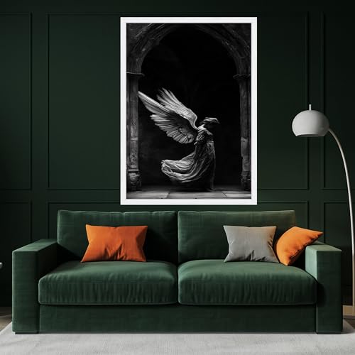 Décoration murale sur toile grand format 70x100 art abstrait monochrome