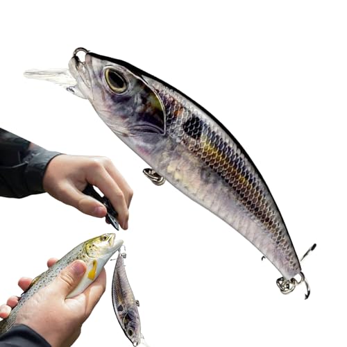 電動ルアー, USB充電式フィッシングルアー, LEDライト付き電動ベイト振動 アウトドアスポーツアクセサリー ファイシュウォーターソルトウォーター愛好家向け 電動発光振動釣り餌ロボットベイト USB充電式ライト付き