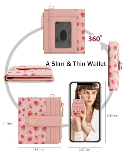 Image of Wristlet Wallets for Women,Keychain Wallet RFID Small Wallet | 10 Card Slots,2 ID Windows,Cash Compartment,Zipper Coin Pocket,Wrist Strap & Keychain,Shopping,Travel and Daily Use