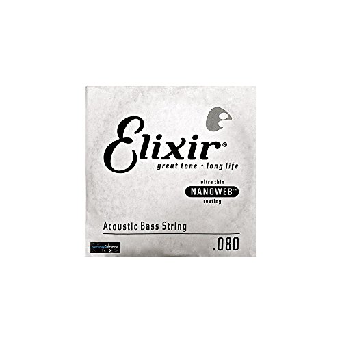 Cordes Elixir® pour basse acoustique à l’unité Bronze 80/20 avec revêtement NANOWEB®, Long Scale, Light (.080) - Les Beatles, Paul McCartney, John Lennon, RIngo Starr, George Harrison Cordes Elixir® pour basse acoustique à l'unité Bronze 80/20 avec revêtement NANOWEB®, Long Scale, Light (.080)
