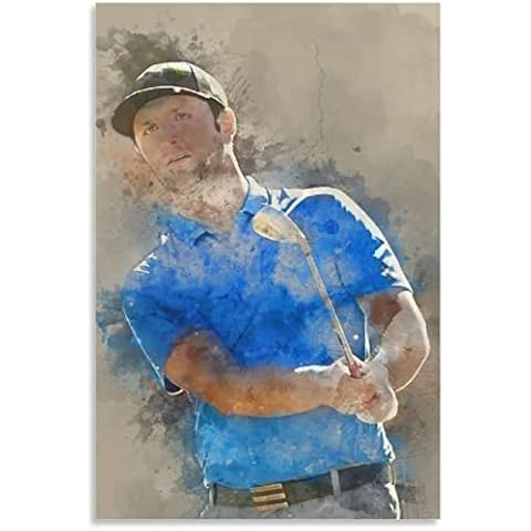 XINAR Print On Canvas 50x70cm No Frame Golfer Jon Rahm Print Picture Paintings for Living Room Bedroom Decor Cover