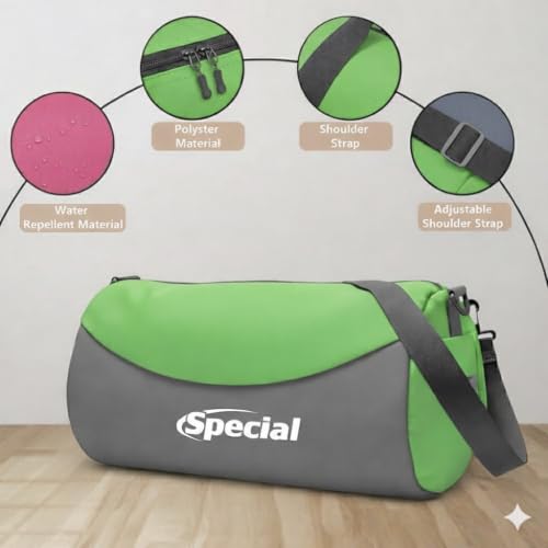 Image of Special Sports Duffel Bag with Adjustable Shoulder Strap, Green