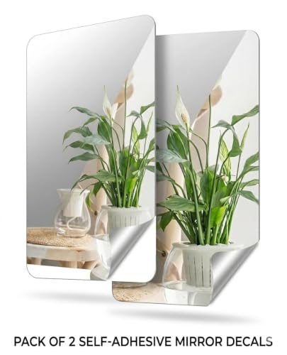 Image of OURCHEAPSTORE Modern Frameless Wall Mirror 30 x 40 cm Decorative Glass Mirror for Bedroom Living Room Bathroom Entryway and Home Decor Pack 1