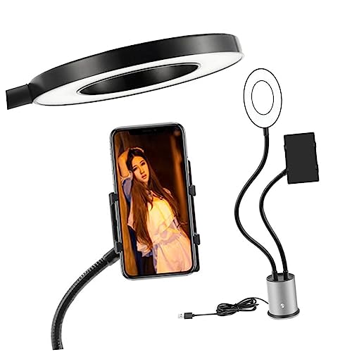Hemobllo 2 Peças Suporte De Telefone Com Luz Anelar Suporte De Telefone De Maquiagem Suporte De Tele