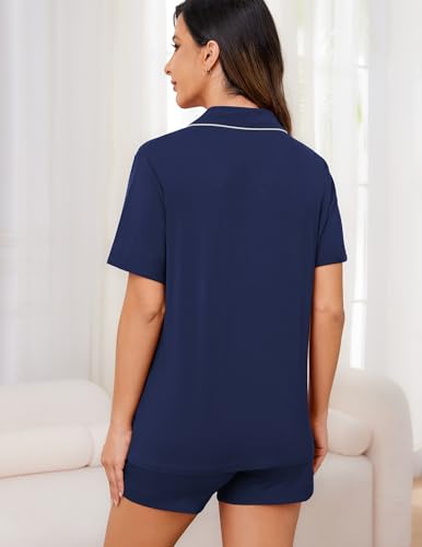 Image of HNG Pajama Sets for Women 2 Piece PJ Sets Short Sleeve Lounge Set Fashion Sleepwear XS-3XL