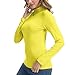 Light Yellow Turtleneck Womens Mock Tops Long Sleeve Thermal Underscrub Fitted Winter Basic Casual Shirts (LY2XL)