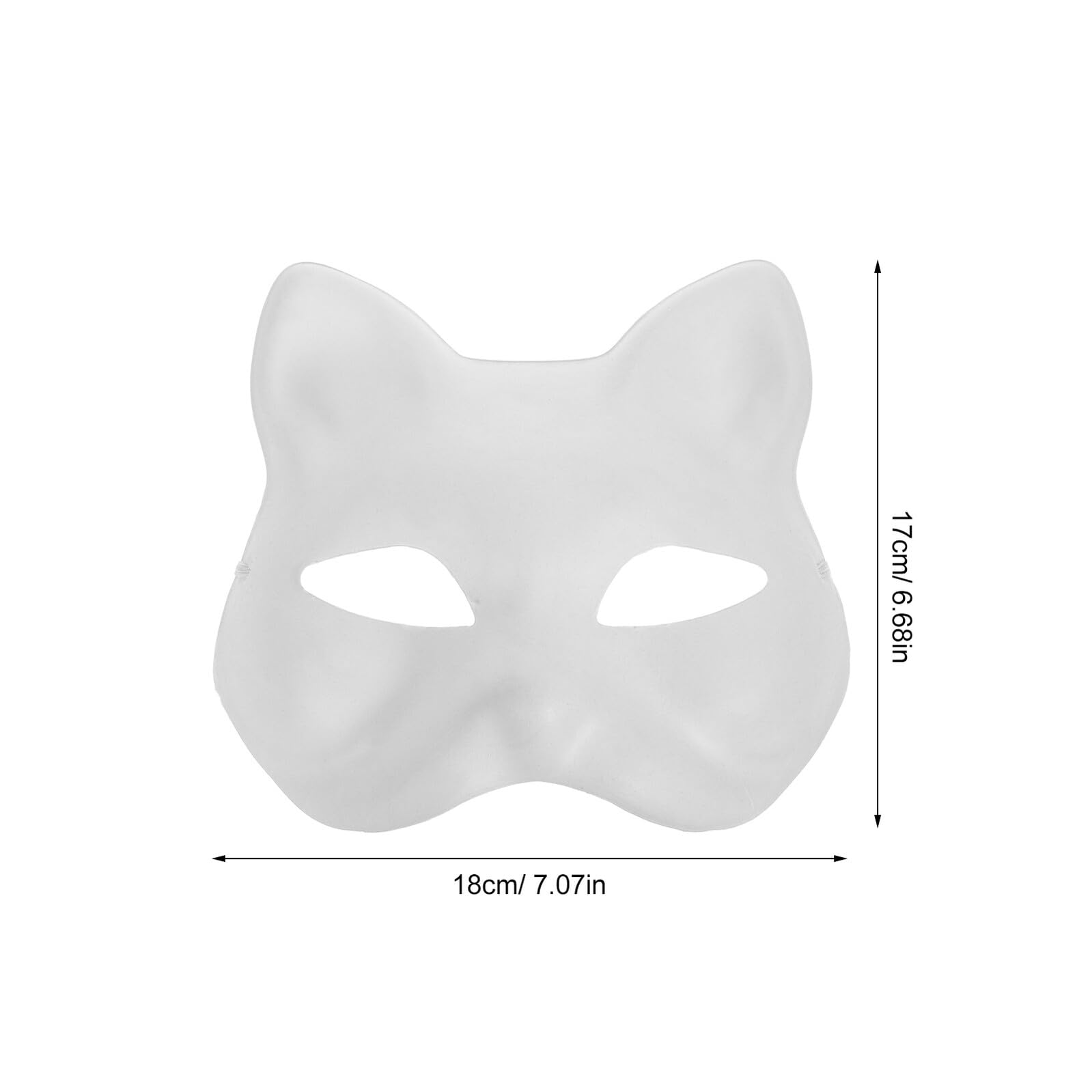 ifundom 30 Pezzi Maschere da Gatto Fai da Te in Carta Elastico Leggere e Dipingibili Forniture per Feste in Maschera e Cosplay per e Halloween