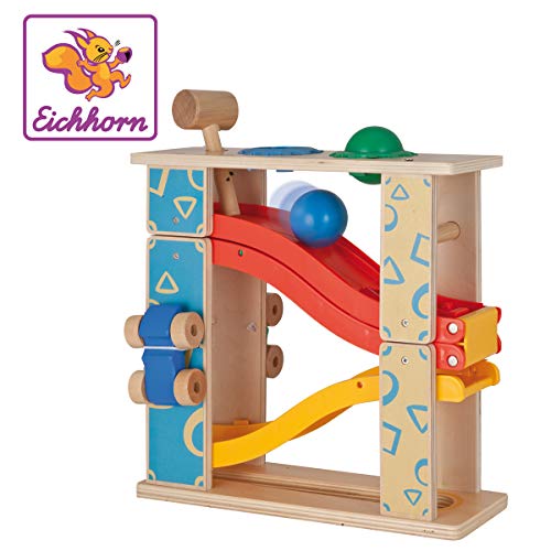 Preisvergleich Produktbild Eichhorn 100001860 - 2in1 Rollbahn und Klopfbank, Buchenholz