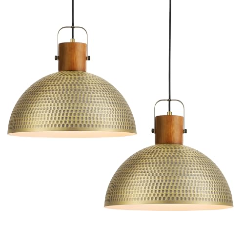 ELYONA 2 Pack Large Hammered Pendant Light Fixtures...